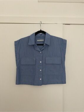 Abercrombie & Fitch Cropped Sleeveless Utility Shirt